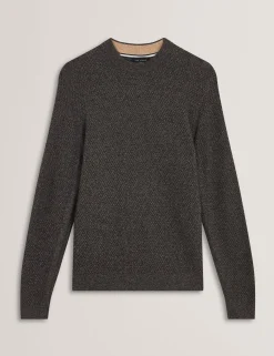Textured Stitch Marled Knit Jumper