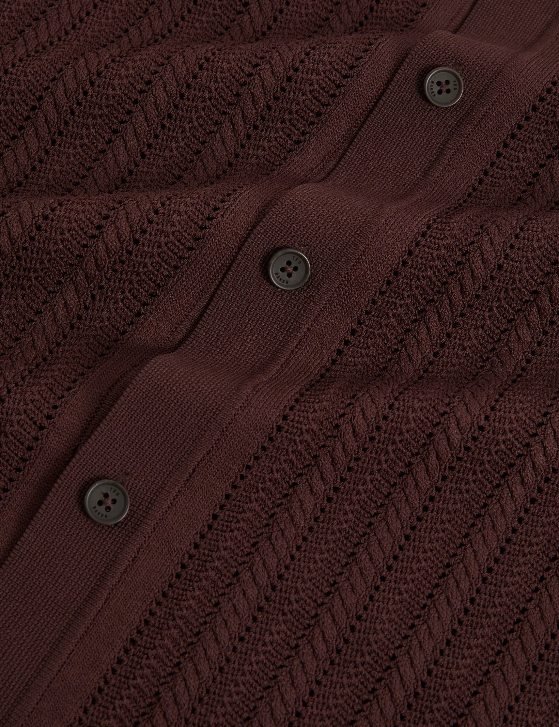 Textured Stripe Knit Short Sleeve Shirt
