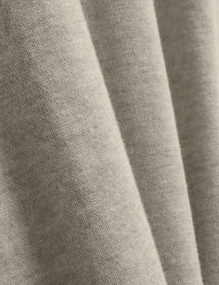 Wool Blend Ribbed Raglan Polo Shirt